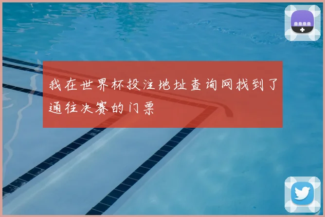我在世界杯投注地址查询网找到了通往决赛的门票